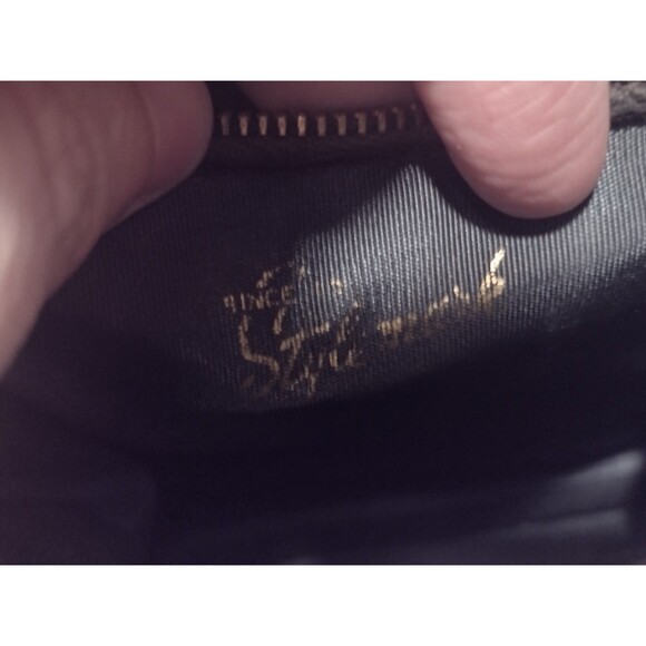 Vintage 50s Stylemark Hinged Beige Shoulder Bag Handbag Chunky Gold Chain Straps - Picture 14 of 14